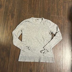 Loft Grey Sweater with cute bows on the wrist